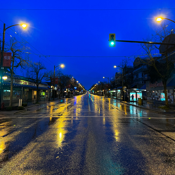 west broadway early in the morning