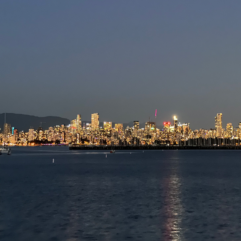 Downtown Vancouver at night